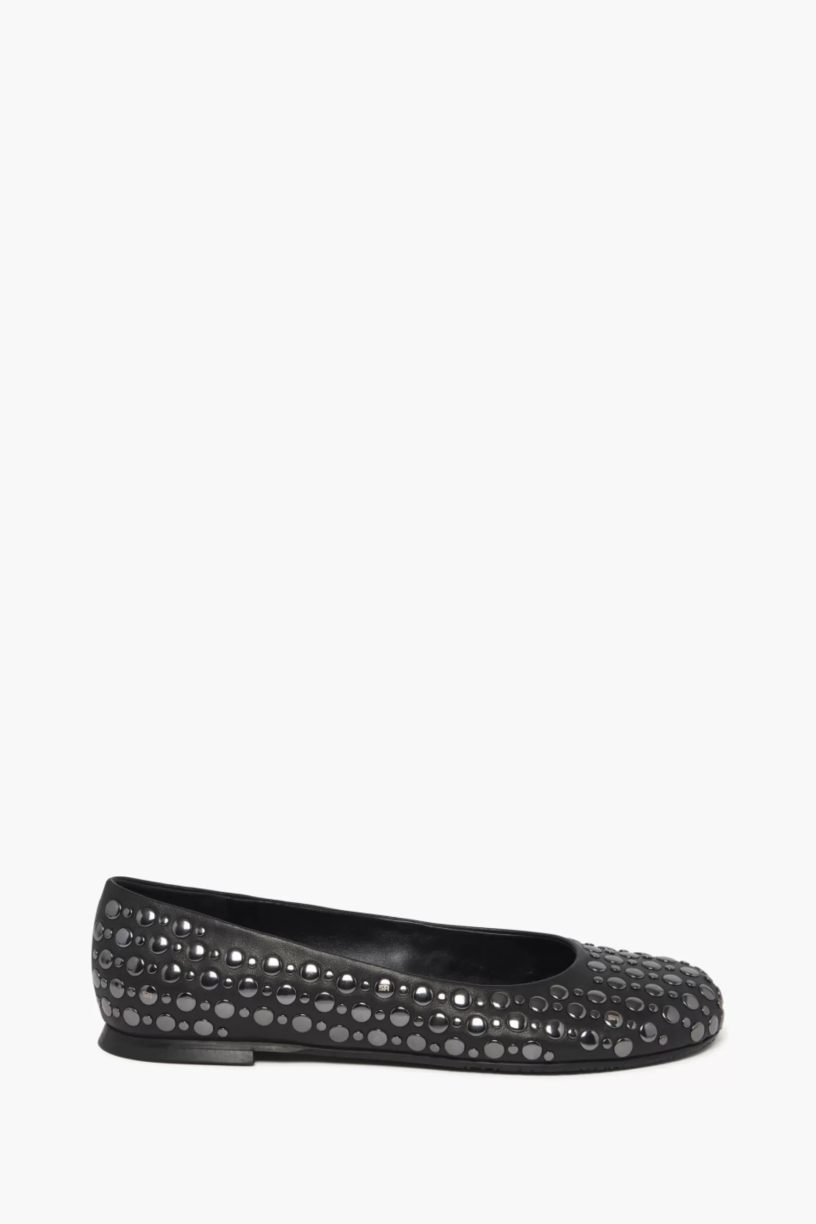 Sonia Rykiel Ballerines En Cuir Noir A Clous Noir / Noir Outlet