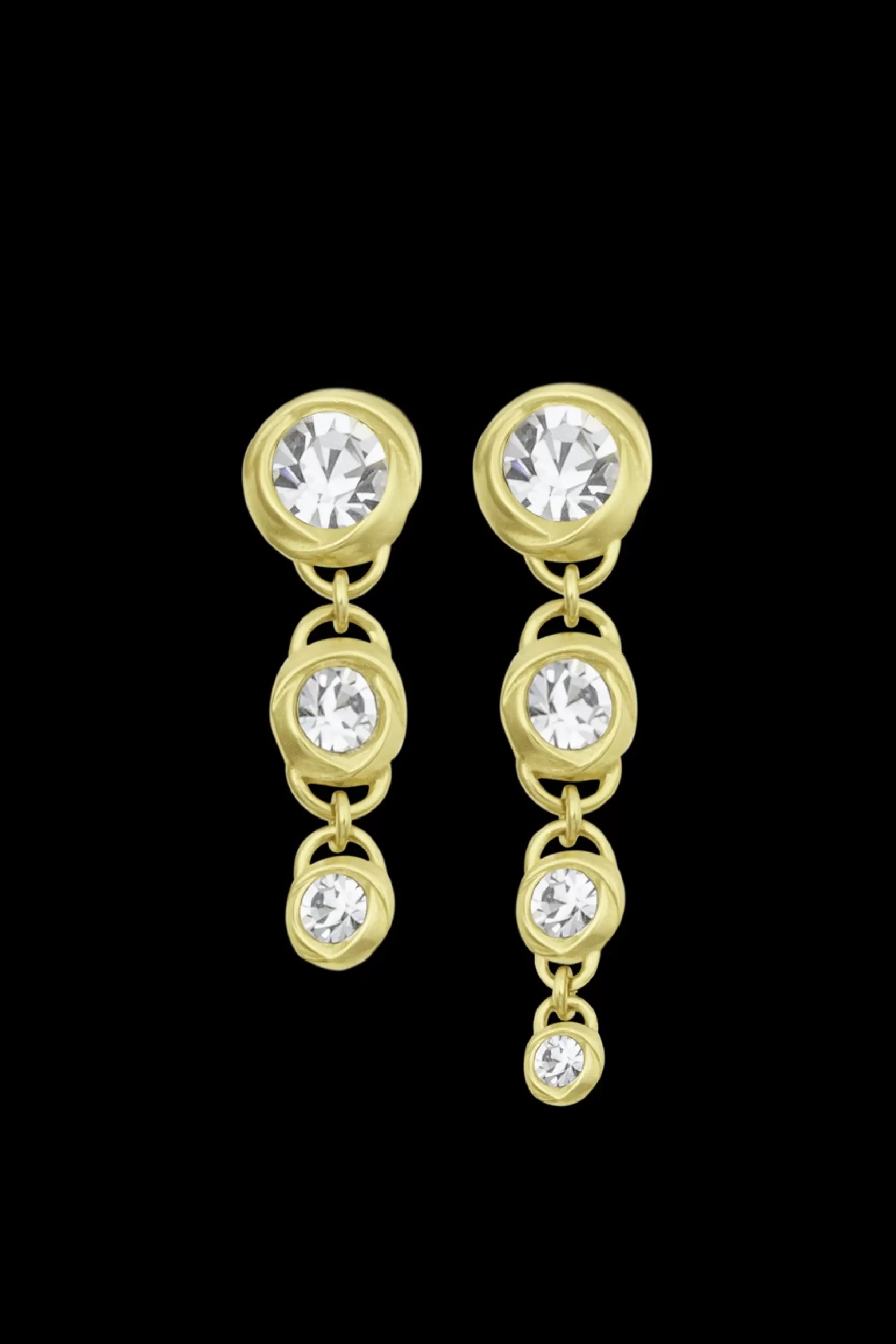 Sonia Rykiel Boucles D'Oreilles Asymetriques Vintage Ribbon Gold / Jaune Best Sale