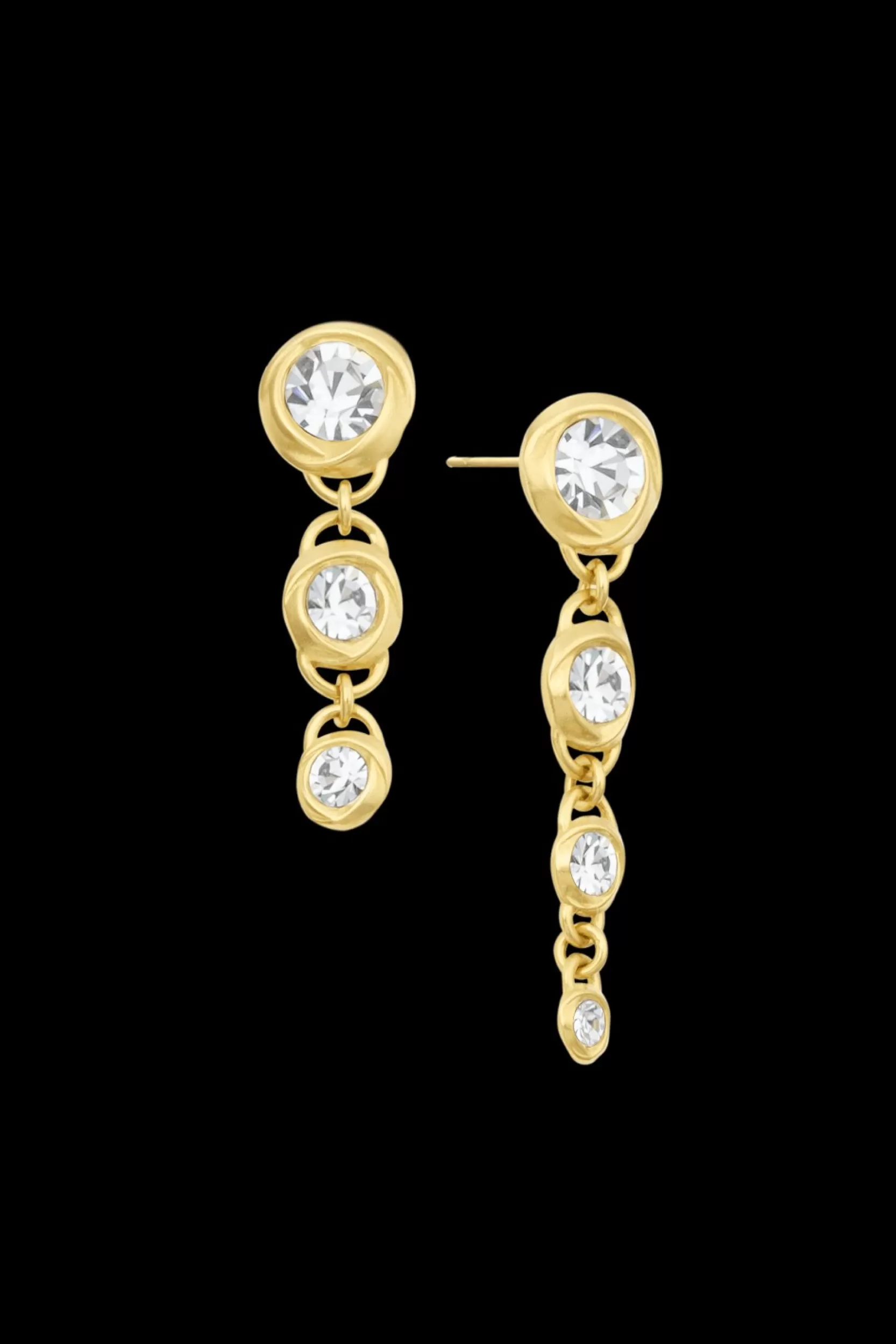 Sonia Rykiel Boucles D'Oreilles Asymetriques Vintage Ribbon Gold / Jaune Best Sale