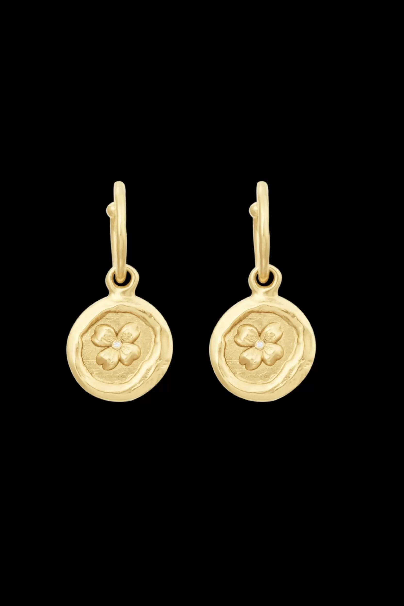 Sonia Rykiel Boucles D'Oreilles Golden Medals Clover Gold / Jaune Fashion