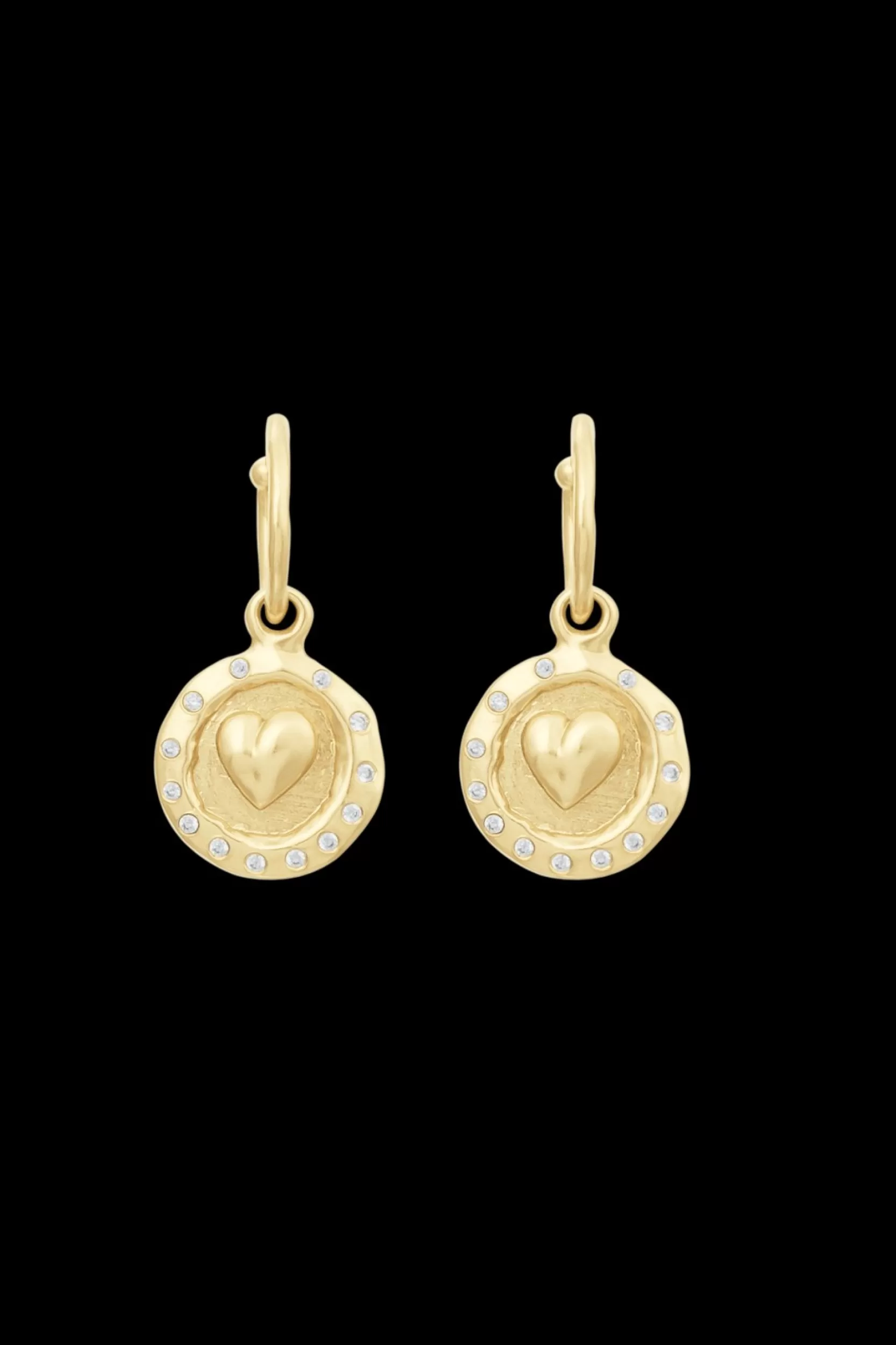 Sonia Rykiel Boucles D'Oreilles Golden Medals Heart Gold / Jaune Best Sale