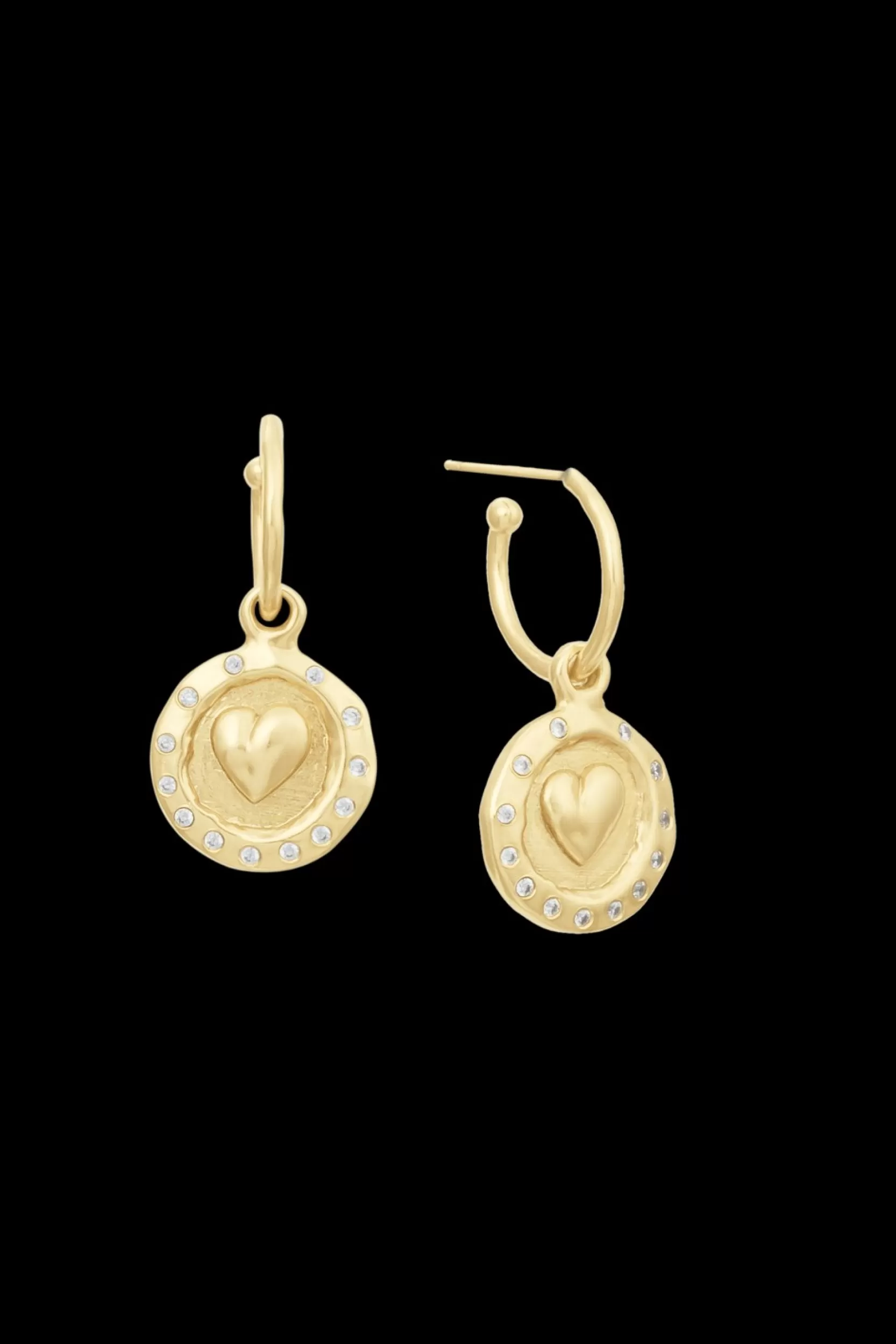 Sonia Rykiel Boucles D'Oreilles Golden Medals Heart Gold / Jaune Best Sale