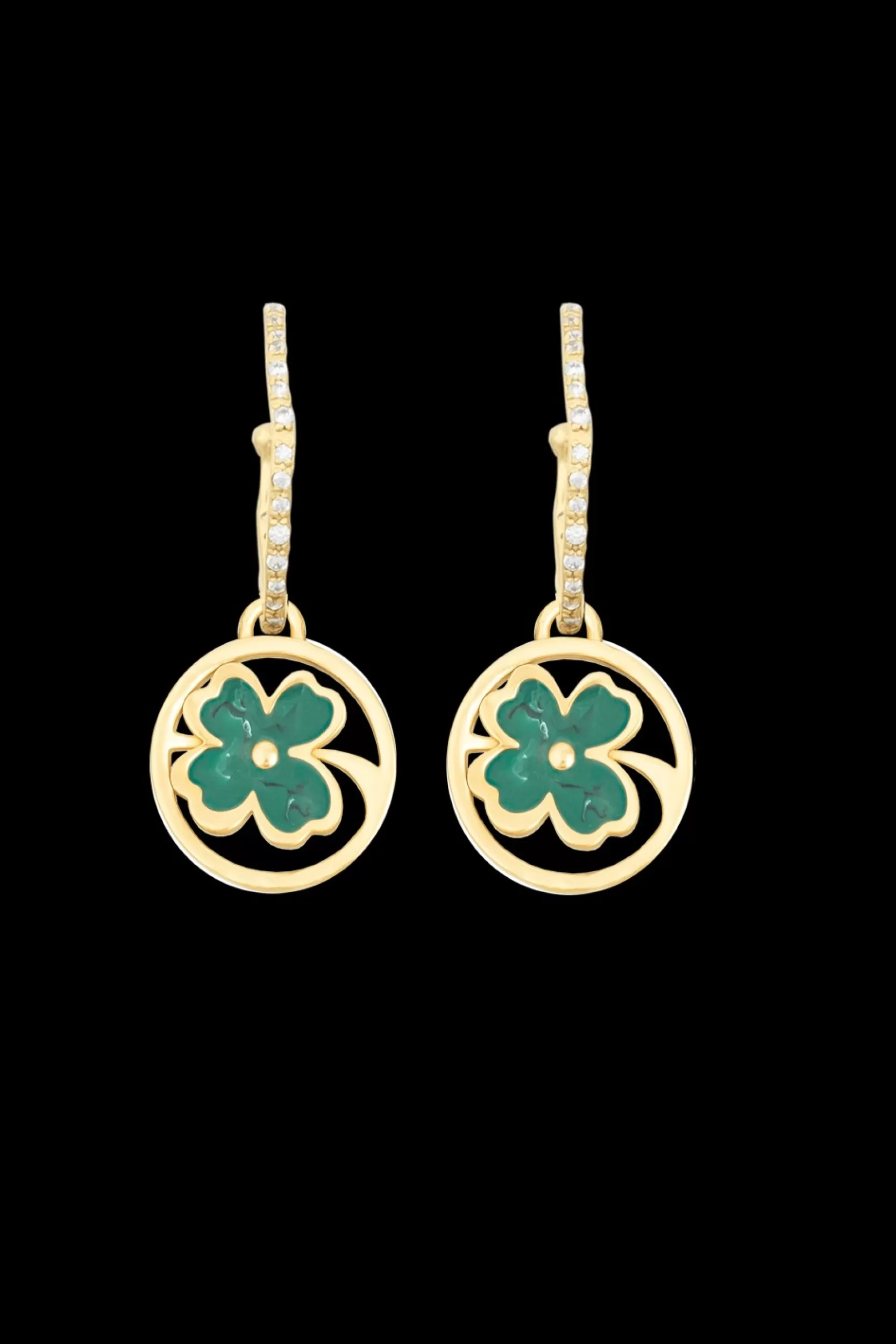 Sonia Rykiel Boucles D'Oreilles Golden Medals Lucky Clover Gold / Jaune Online