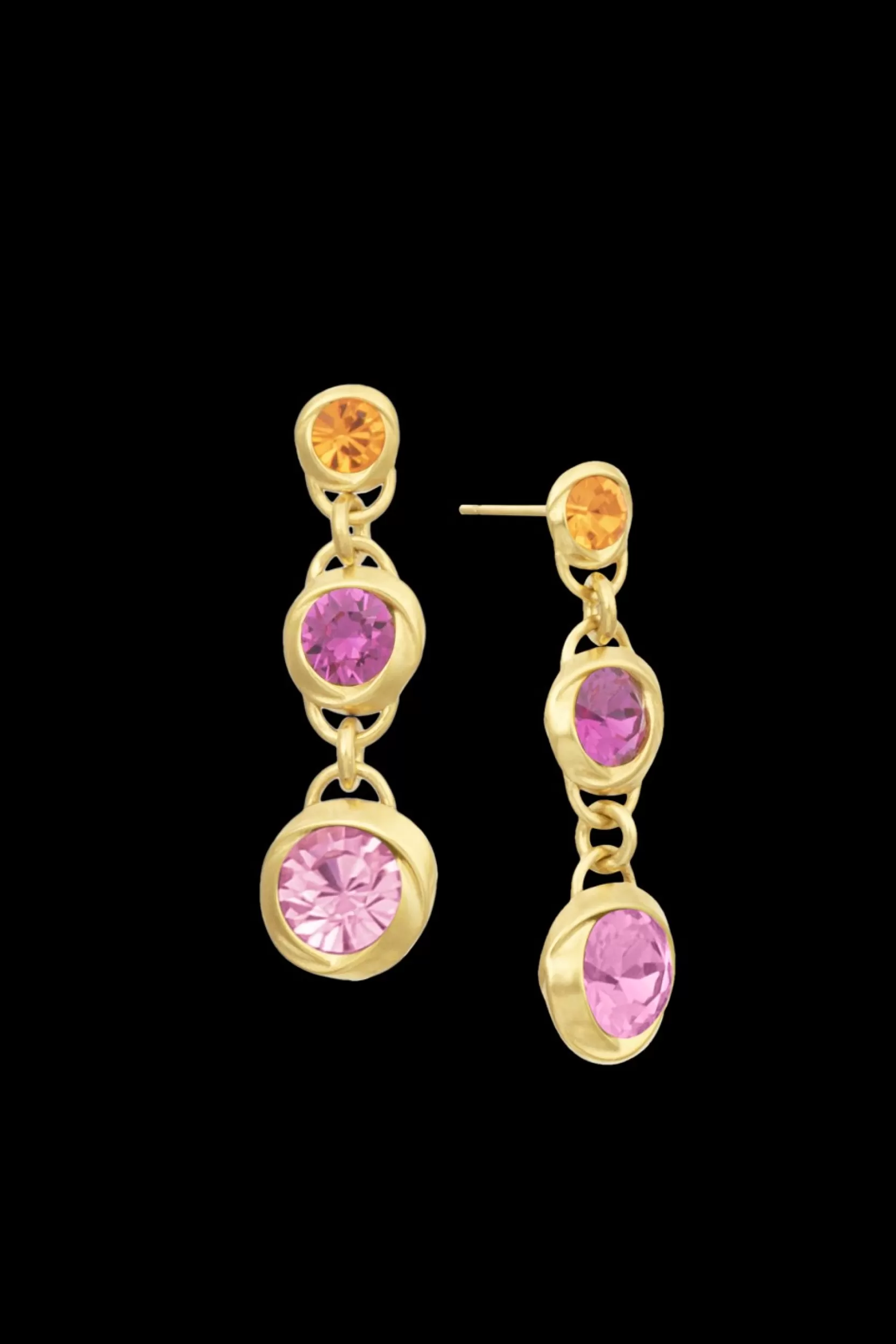 Sonia Rykiel Boucles D'Oreilles Vintage Ribbon Gold / Jaune New