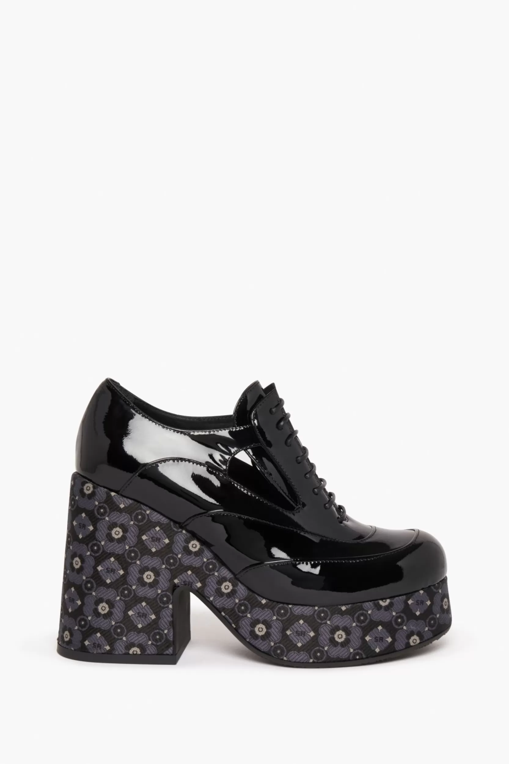 Sonia Rykiel Chaussures A Lacets En Vinyle Noir Noir / Noir Best Sale