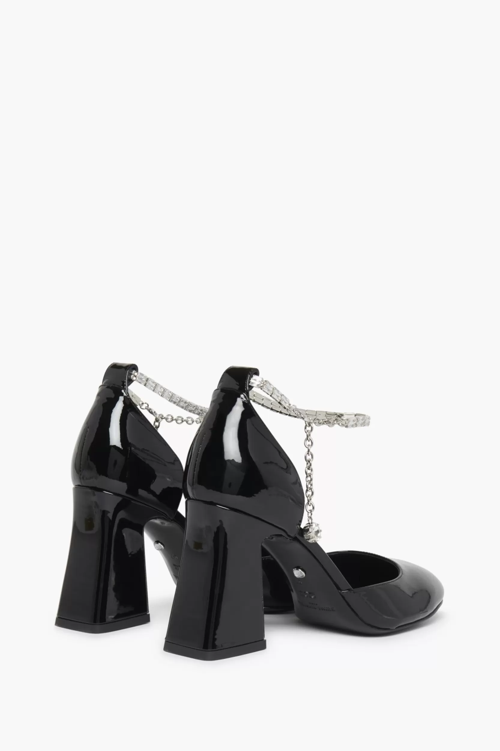 Sonia Rykiel Escarpins D'Orsay En Cuir Verni Noir A Bride Noir / Noir Best Sale