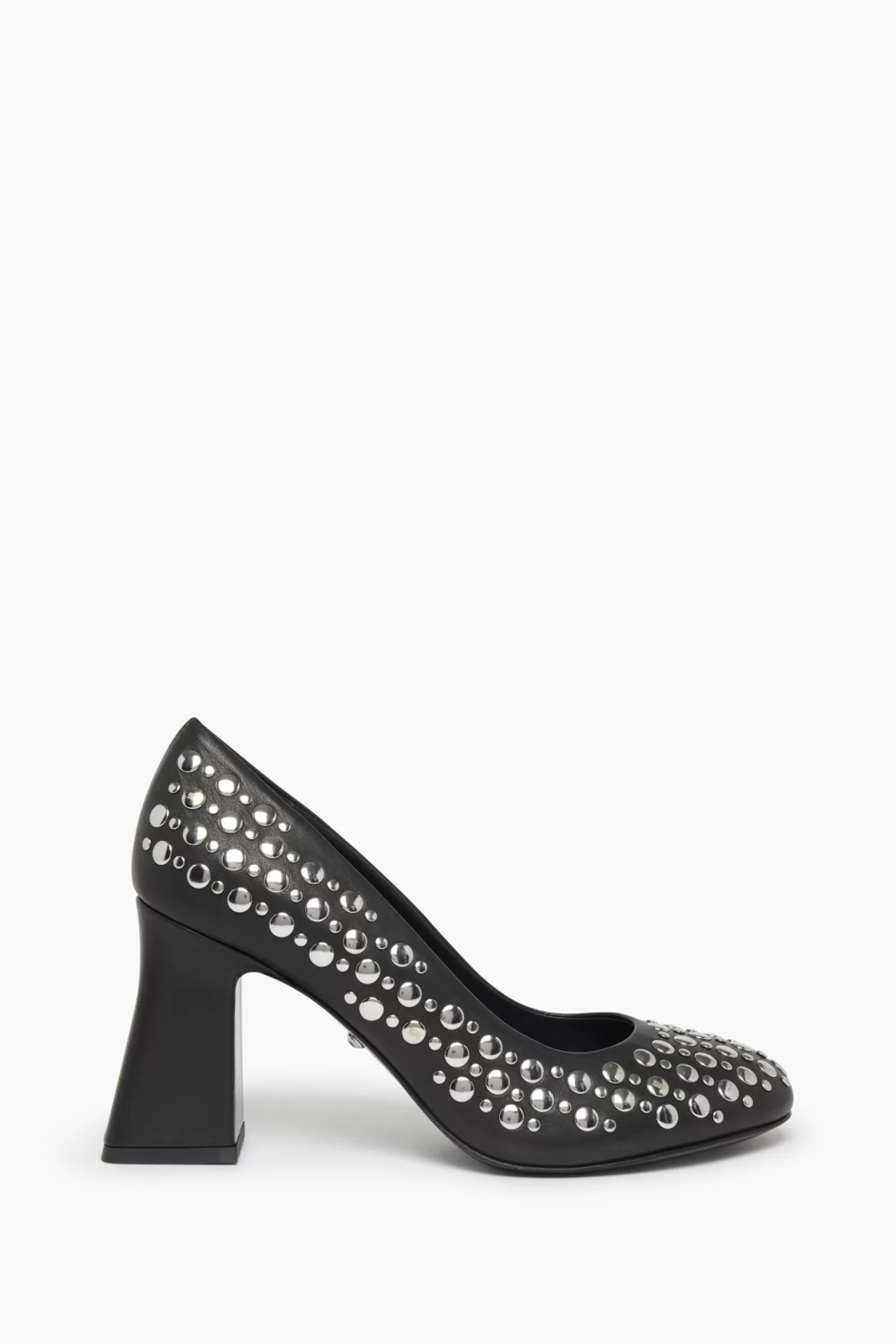 Sonia Rykiel Escarpins En Cuir Noir A Clous Noir / Noir Sale