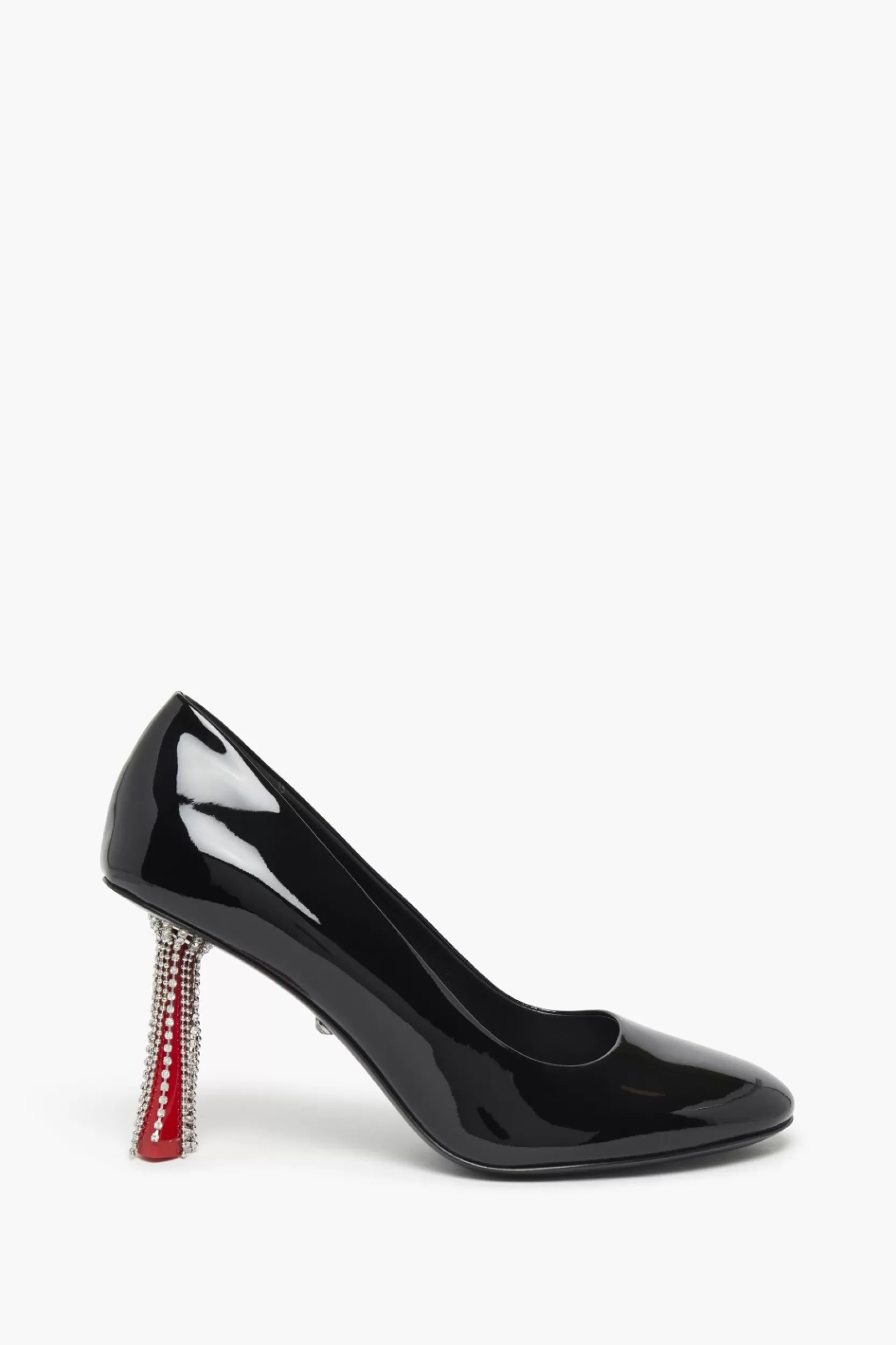 Sonia Rykiel Escarpins En Cuir Verni Noir Avec Talons A Strass Noir / Noir Cheap