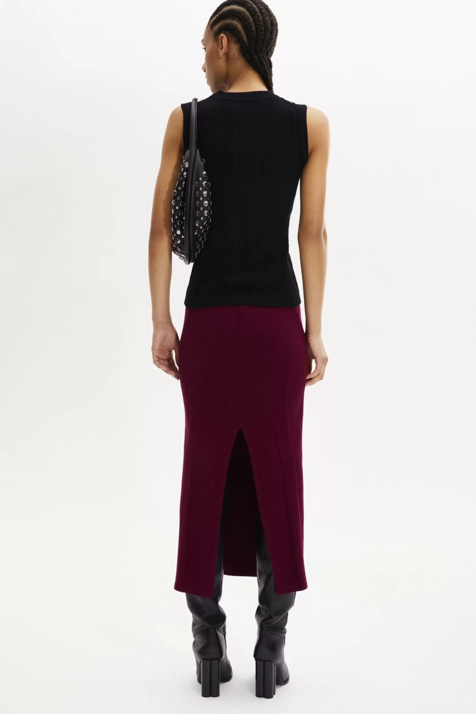 Sonia Rykiel Jupe Taille Haute Bordeaux / Rouge Best