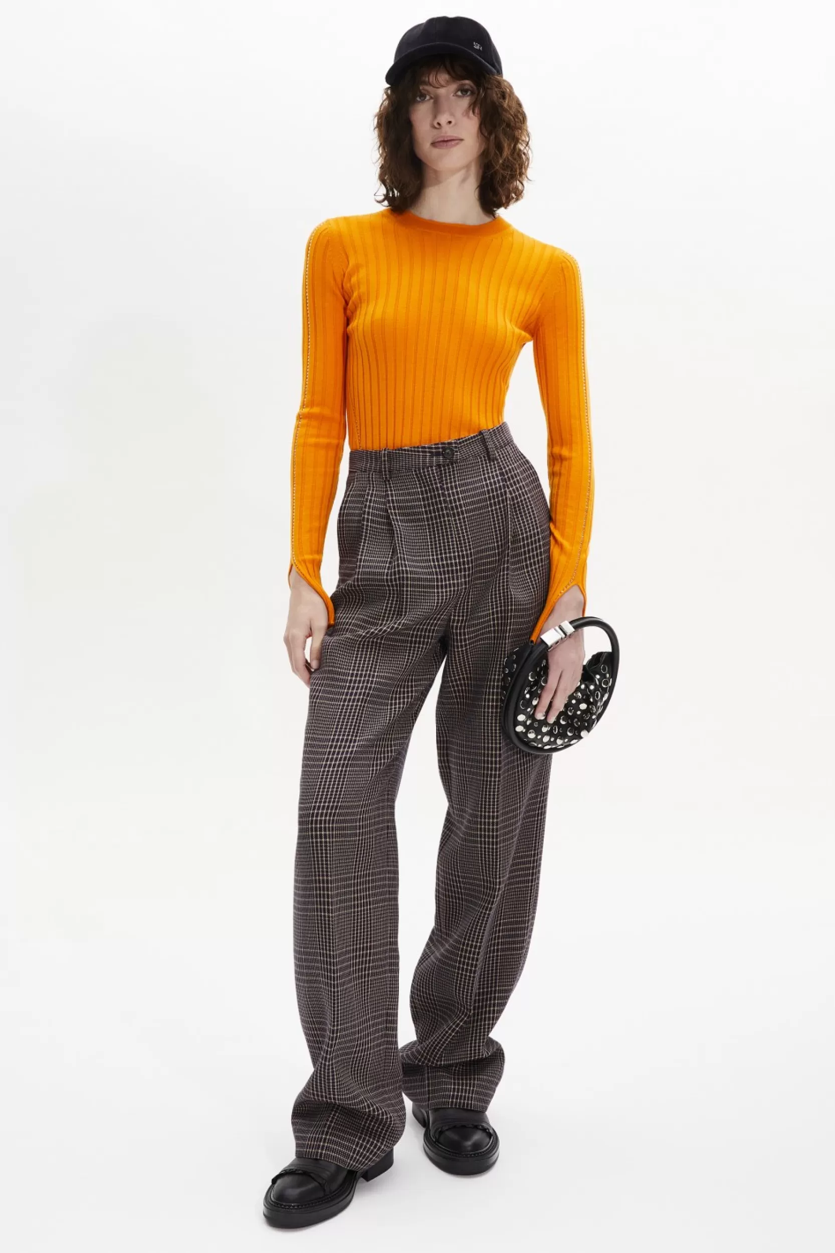 Sonia Rykiel Pantalon A Pinces A Carreaux Prince De Galles Carreaux Navy/Brown / Multi Store