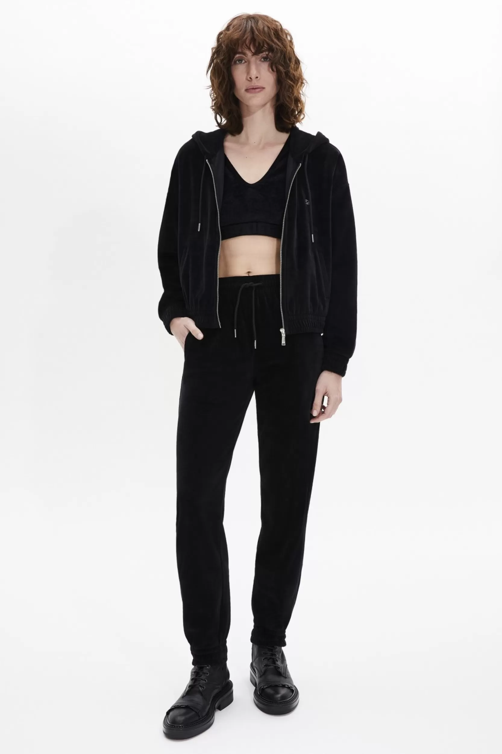 Sonia Rykiel Pantalon De Jogging En Velours Noir / Noir Flash Sale