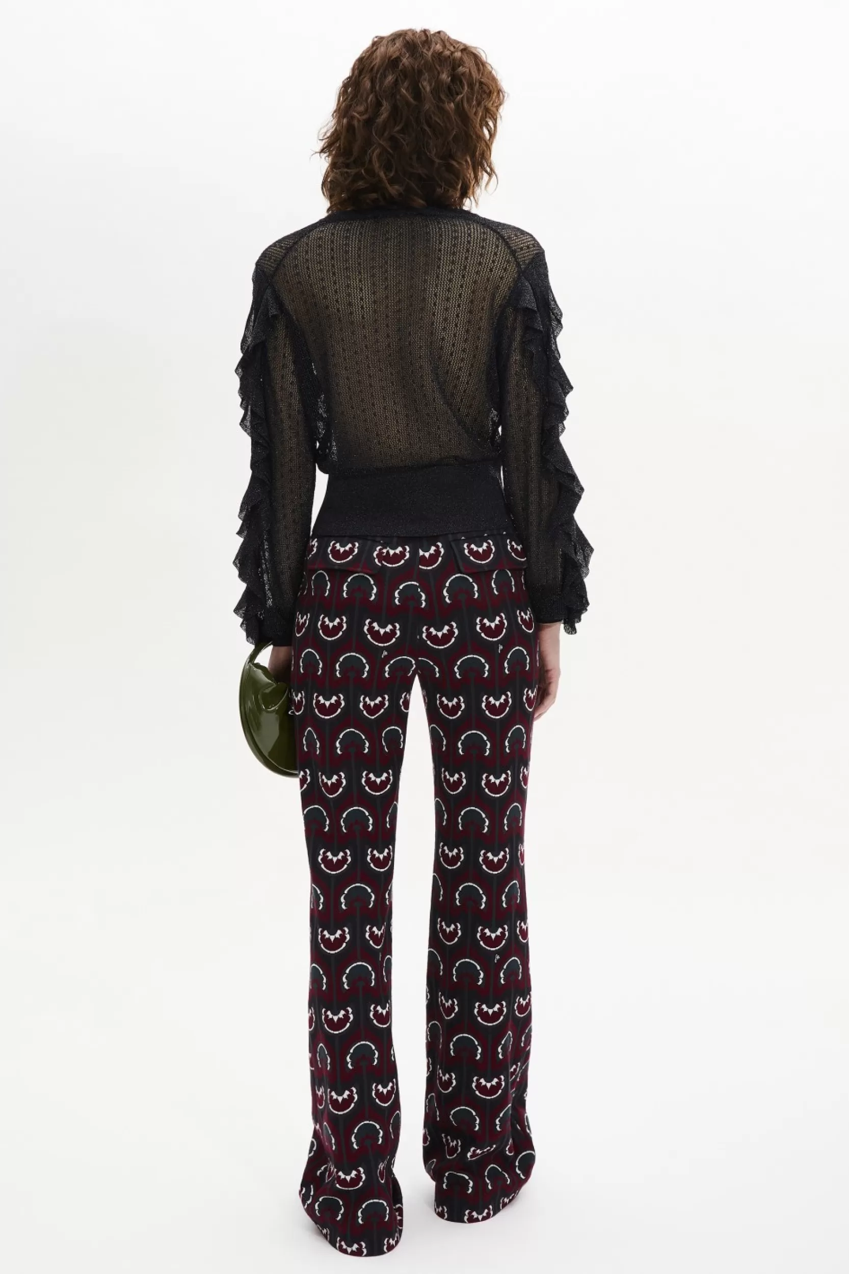 Sonia Rykiel Pantalon Imprime En Jersey Bordeaux / Rouge Shop