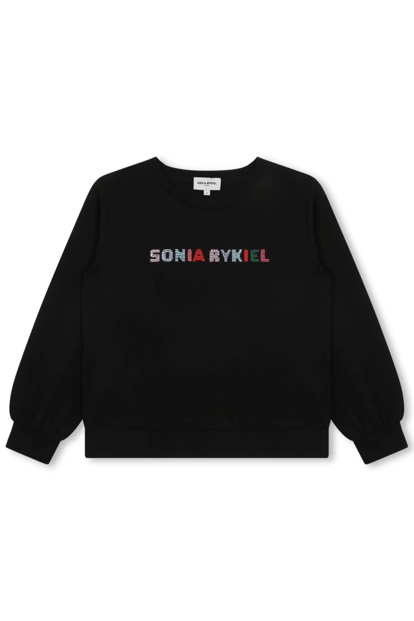 Sonia Rykiel Pull A Strass Logo Noir / Noir Sale