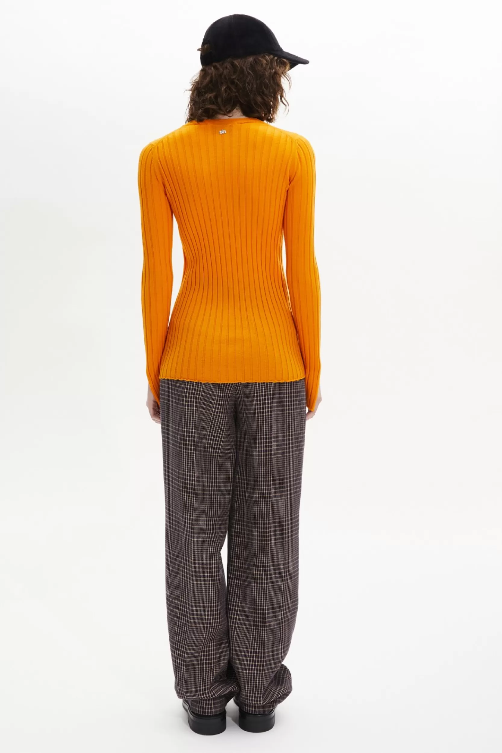 Sonia Rykiel Pull Col Rond A Manches Longues Fendues Orange / Orange Outlet