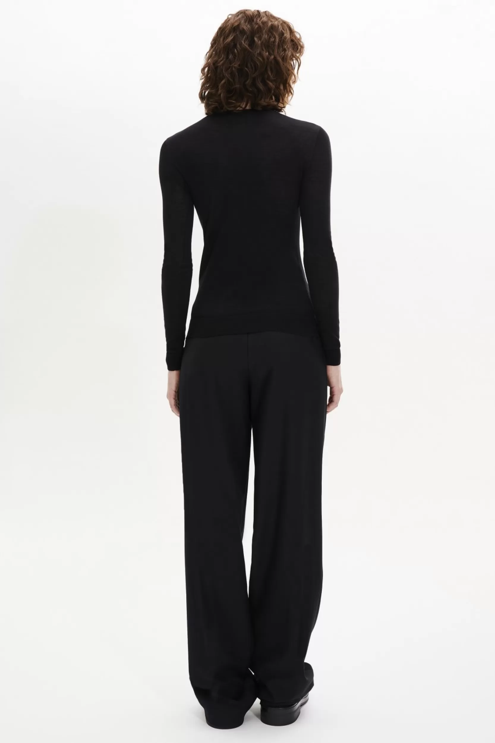 Sonia Rykiel Pull Col Rond Seconde Peau A Manches Longues Noir / Noir Store