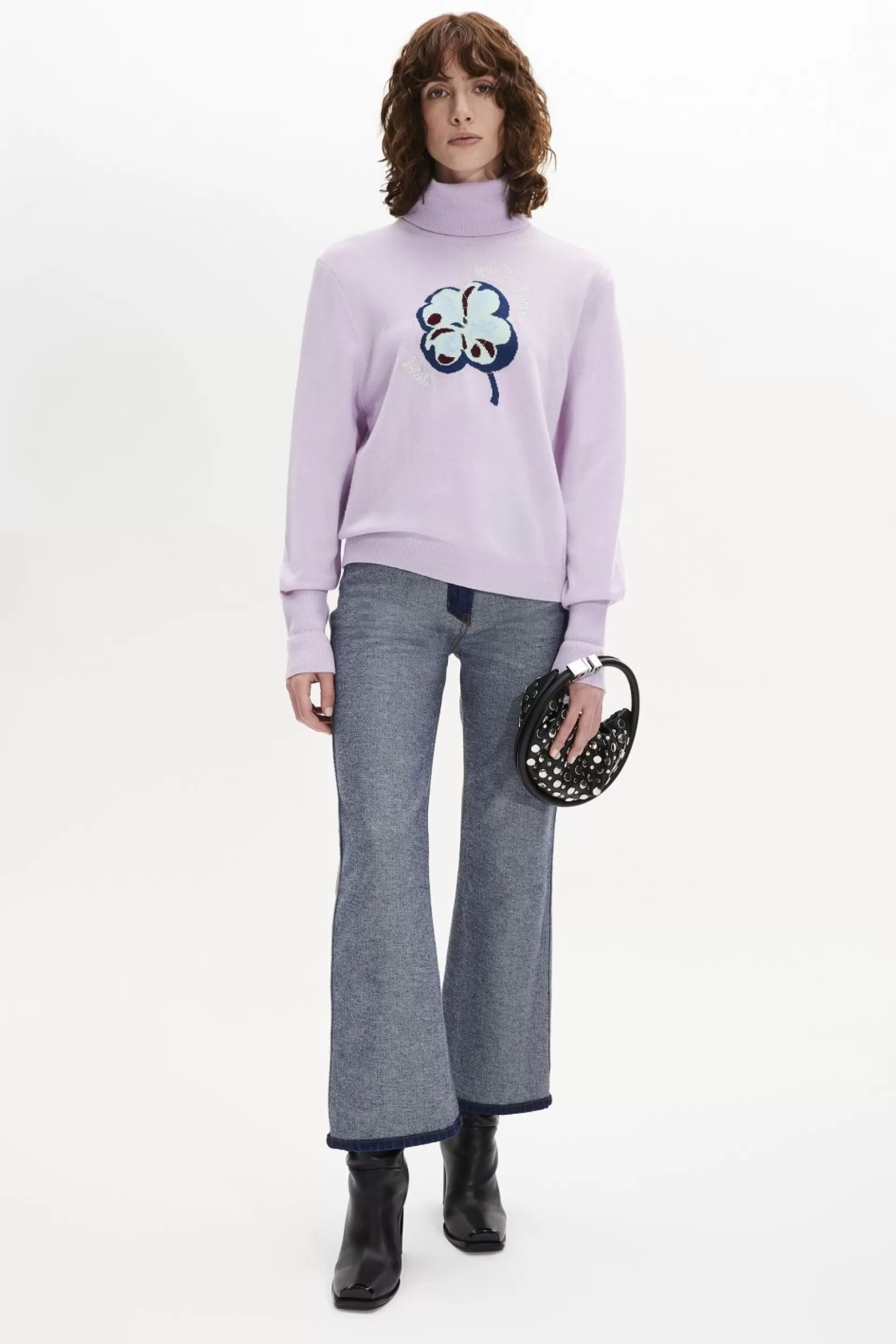 Sonia Rykiel Pull Col Roule A Manches Longues Lilas / Violet Best Sale