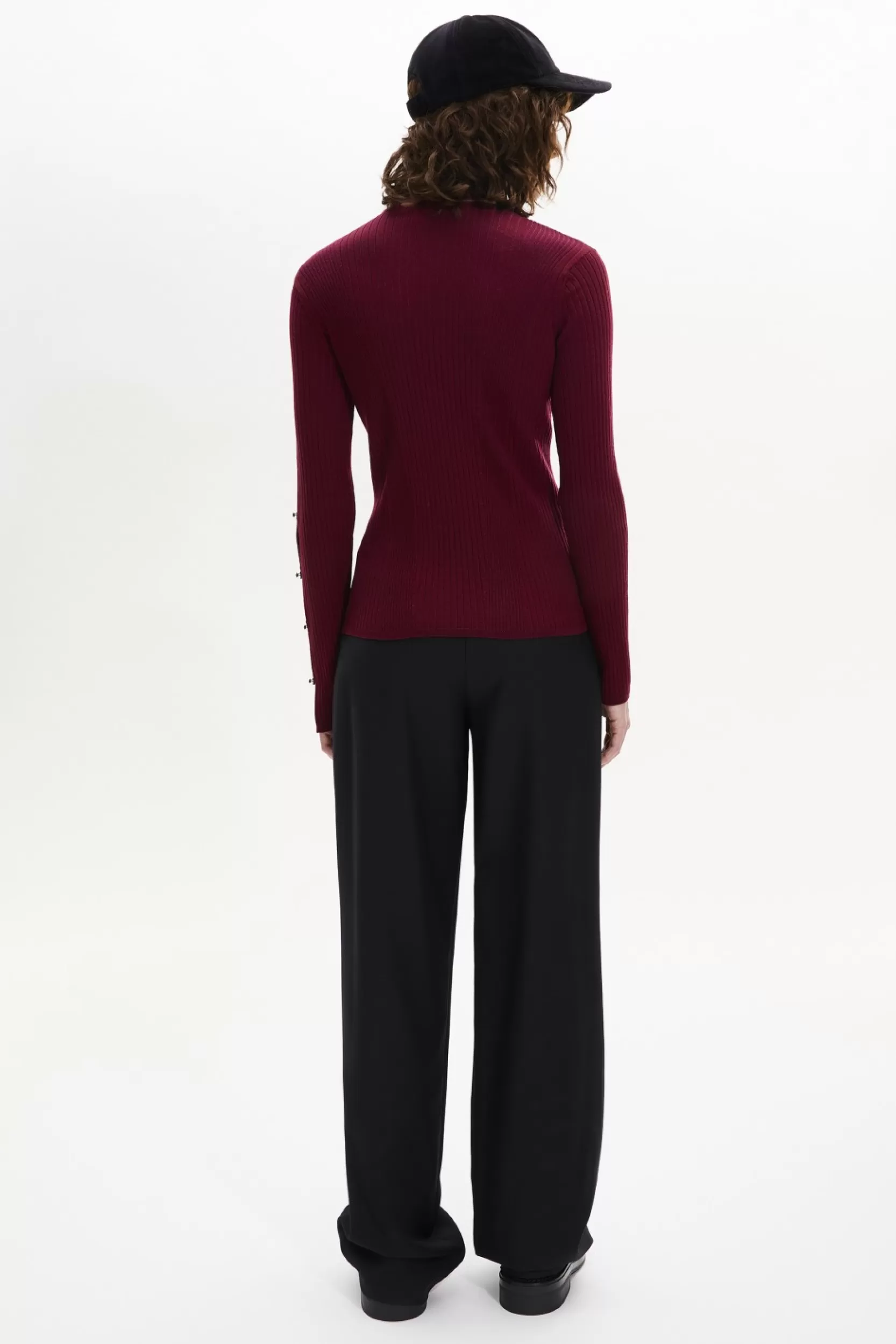 Sonia Rykiel Pull Col Roule A Manches Longues Bordeaux / Rouge Fashion