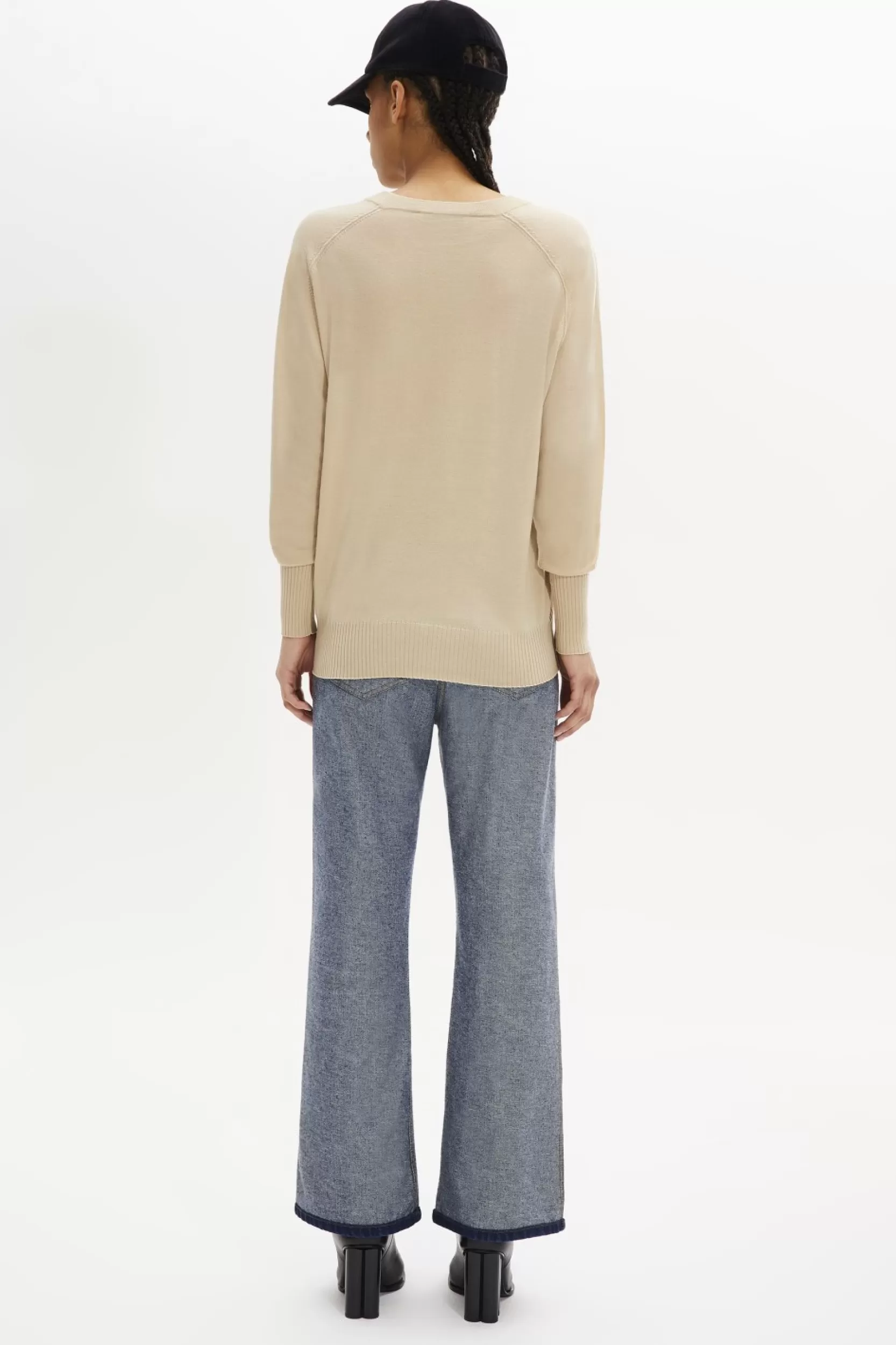 Sonia Rykiel Pull En Merino Et Soie Sable / Beige Shop