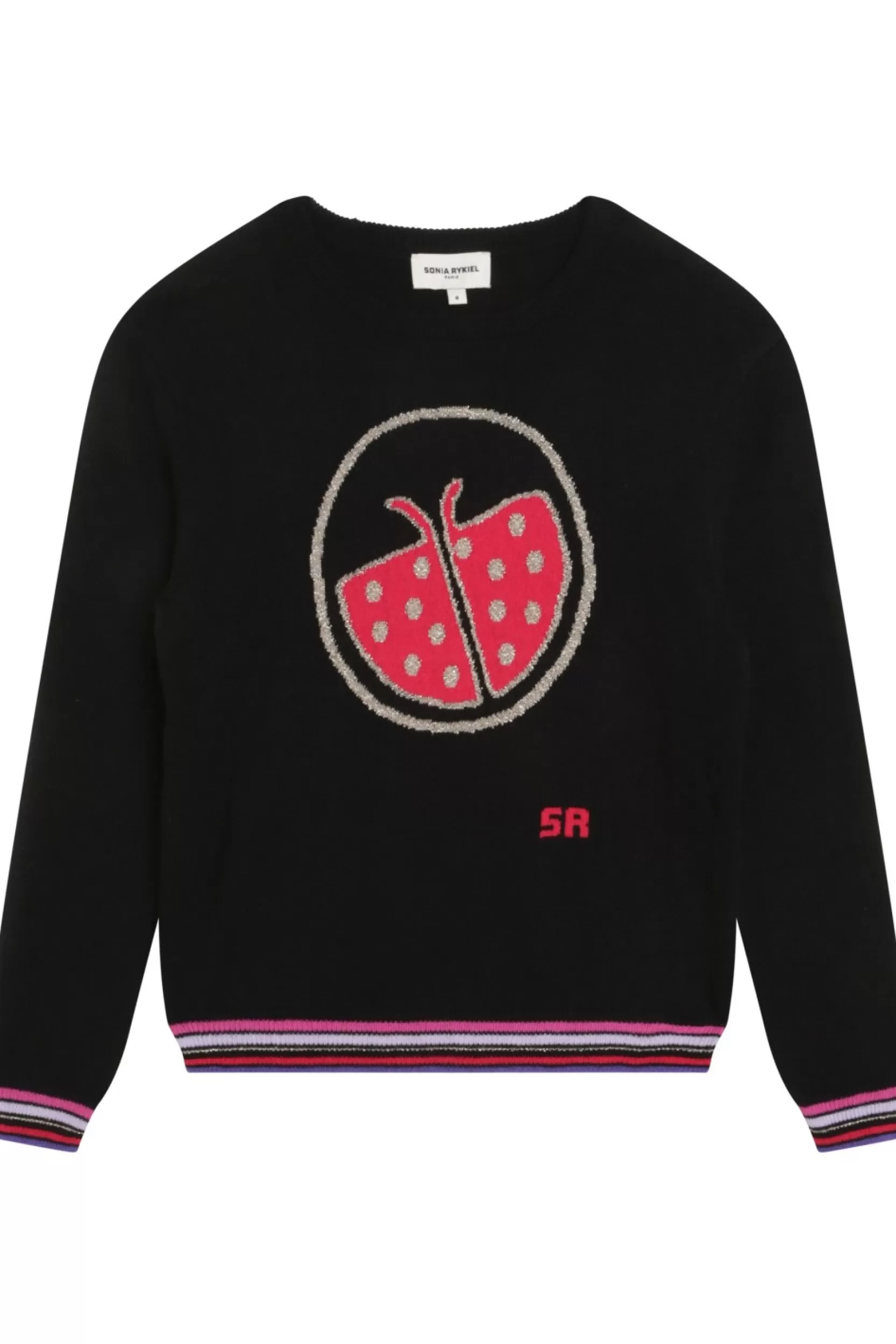 Sonia Rykiel Pull En Tricot Motif Jacquard Noir / Noir Best Sale