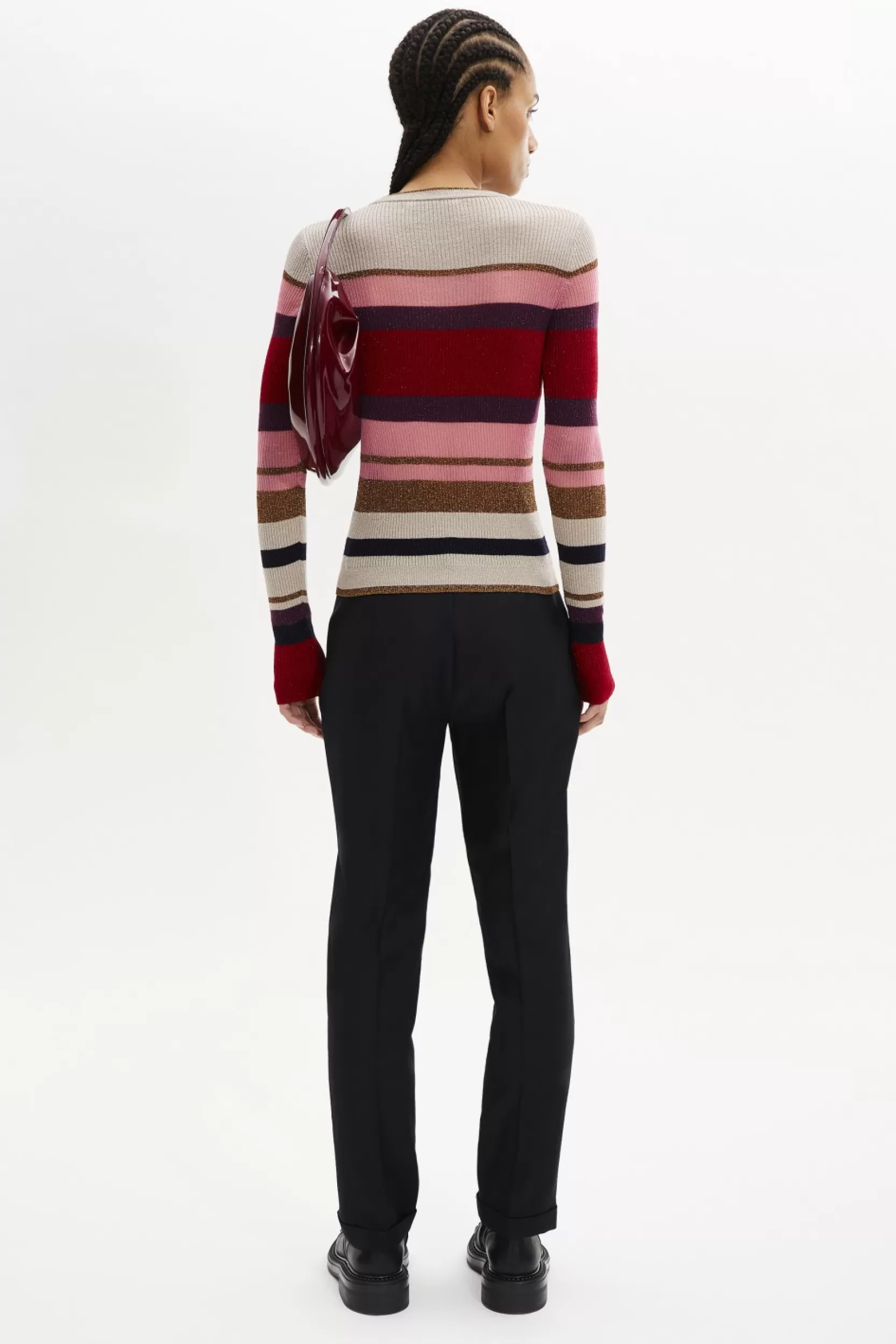 Sonia Rykiel Pull Manches Longues A Rayures En Laine Et Lurex Multico Raye / Multi Best Sale