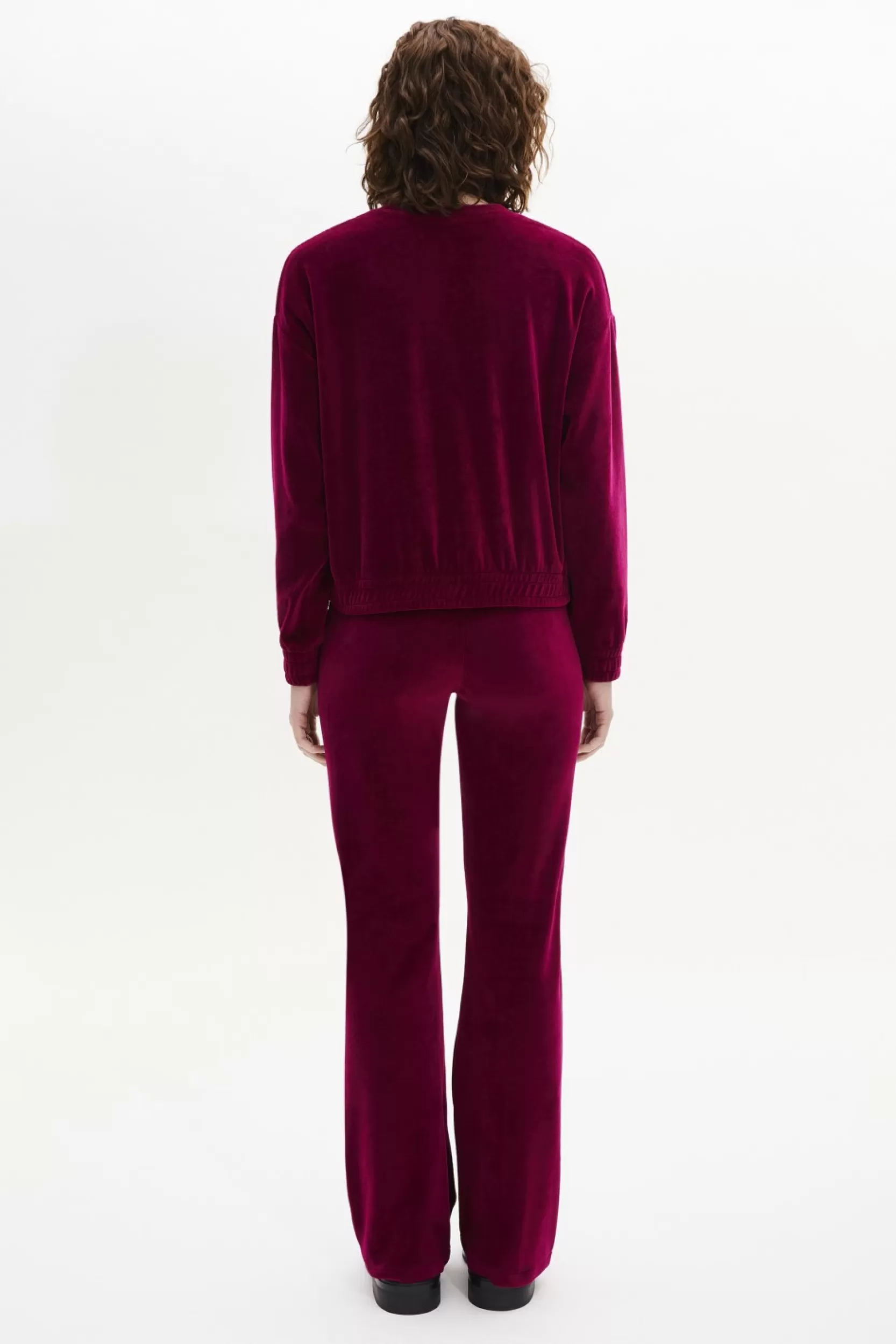 Sonia Rykiel Pull Manches Longues En Velours Framboise / Rose Flash Sale