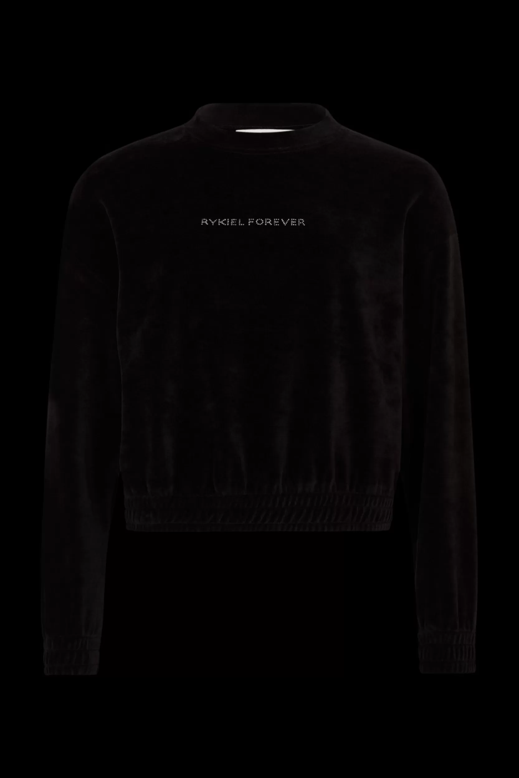 Sonia Rykiel Pull Manches Longues En Velours Noir / Noir Fashion