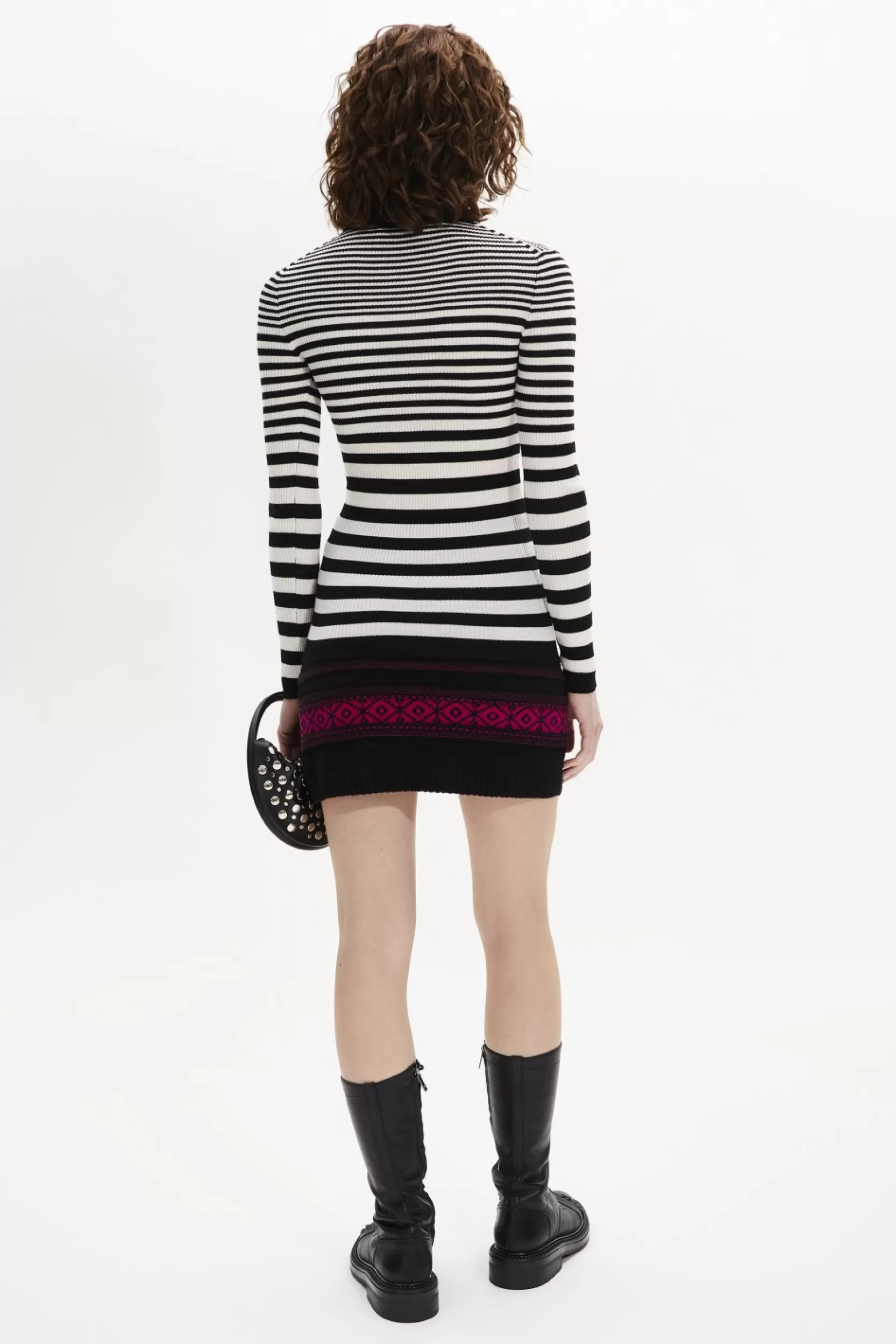 Sonia Rykiel Pull Raye Col Rond A Manches Longues Raye Noir/Blanc / Multi Best Sale