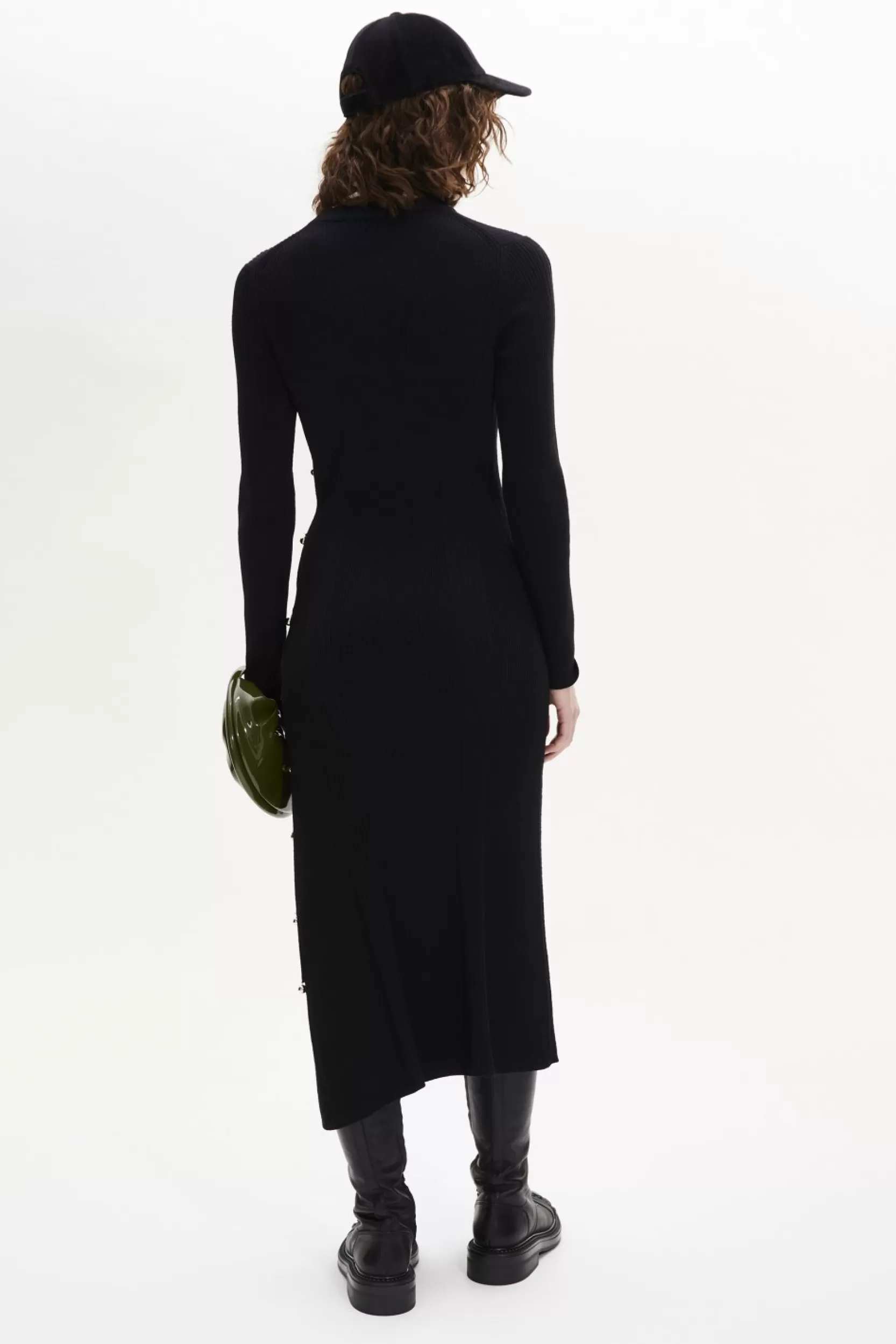 Sonia Rykiel Robe Col Rond A Manches Longues Noir / Noir Discount