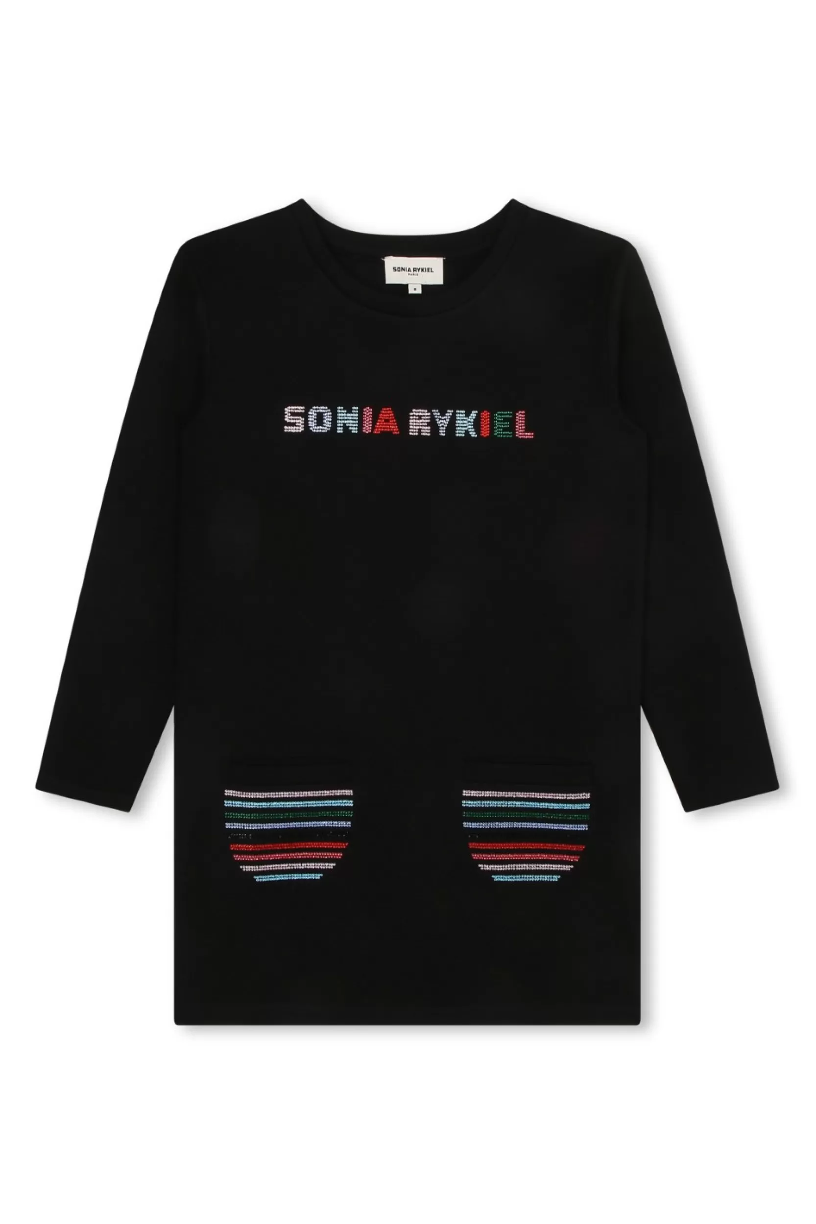 Sonia Rykiel Robe Fantaisie A Strass Noir / Noir Clearance