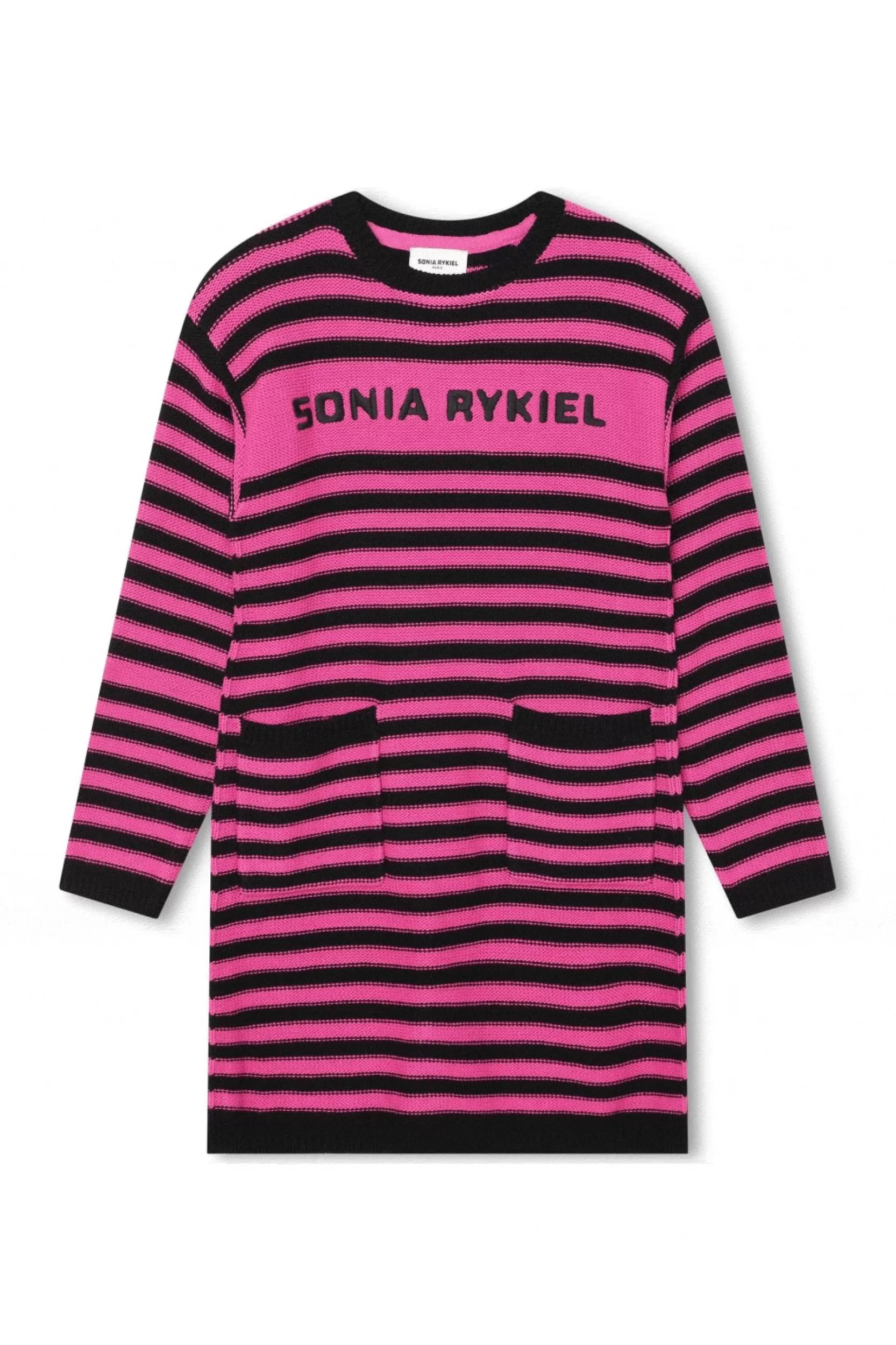 Sonia Rykiel Robe Rayee Bicolore Fuchsia / Violet Cheap