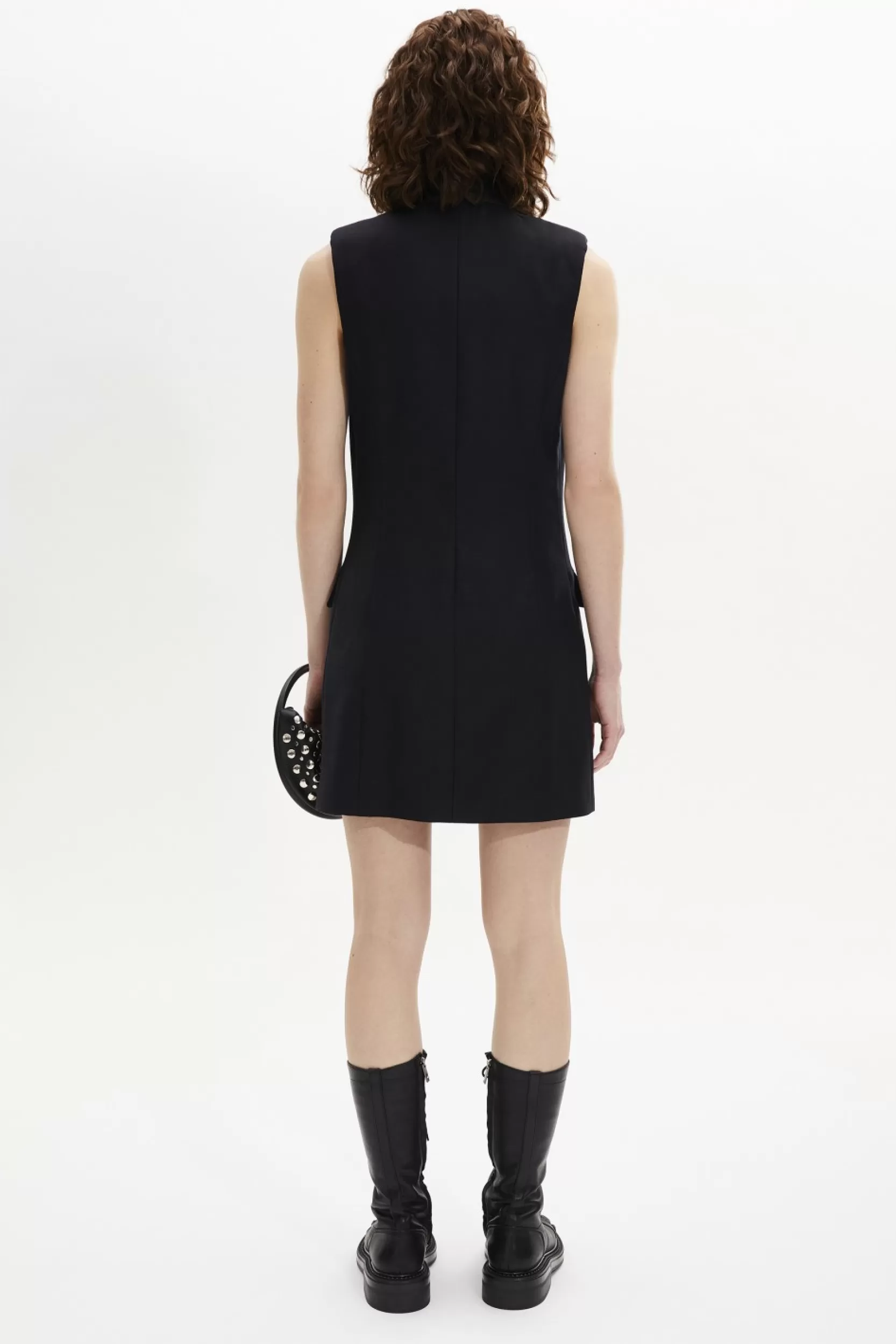 Sonia Rykiel Robe Tailleur Sans Manches En Laine Froide Noir / Noir Fashion