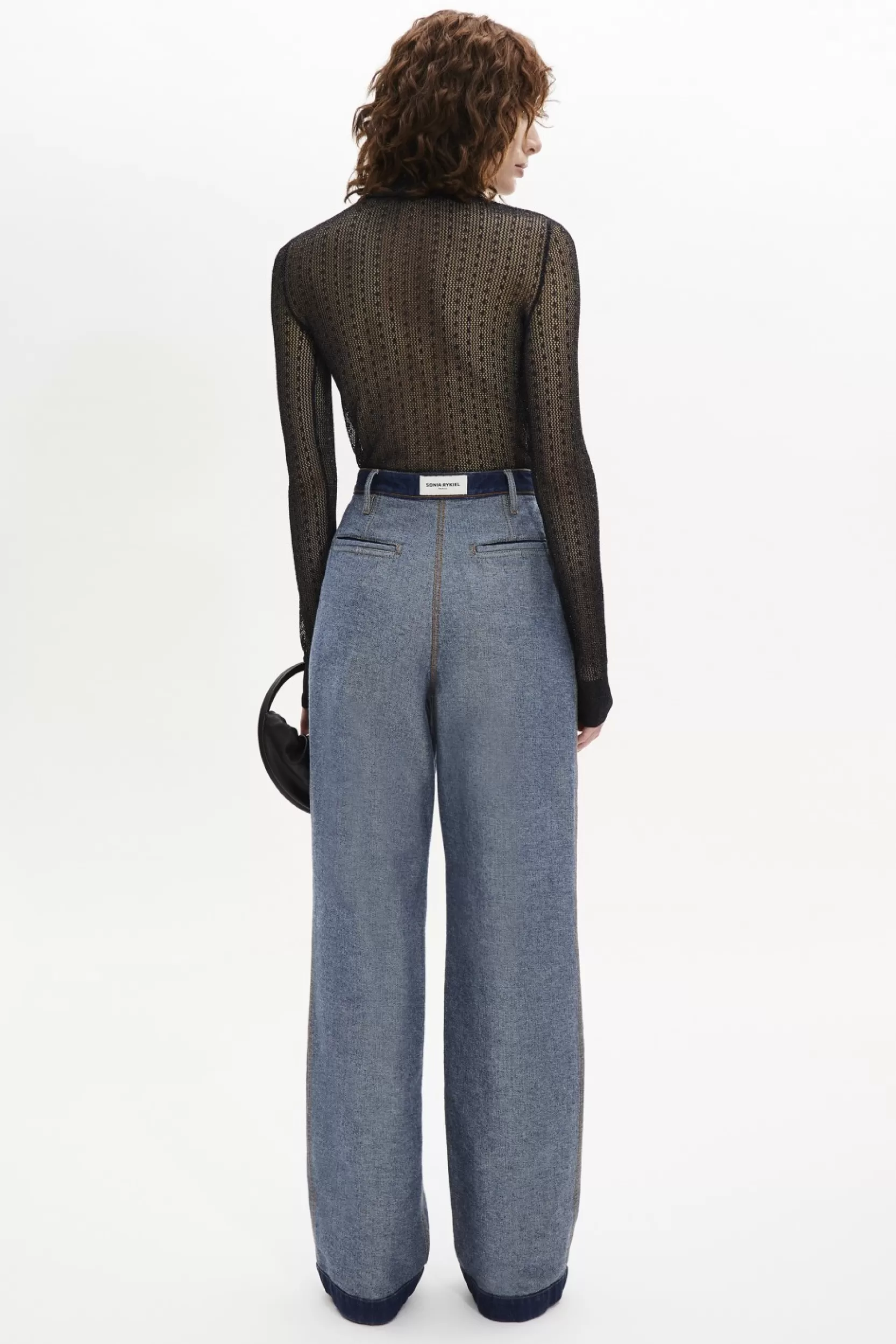 Sonia Rykiel Top Col Rond A Manches Longues Noir / Noir Store