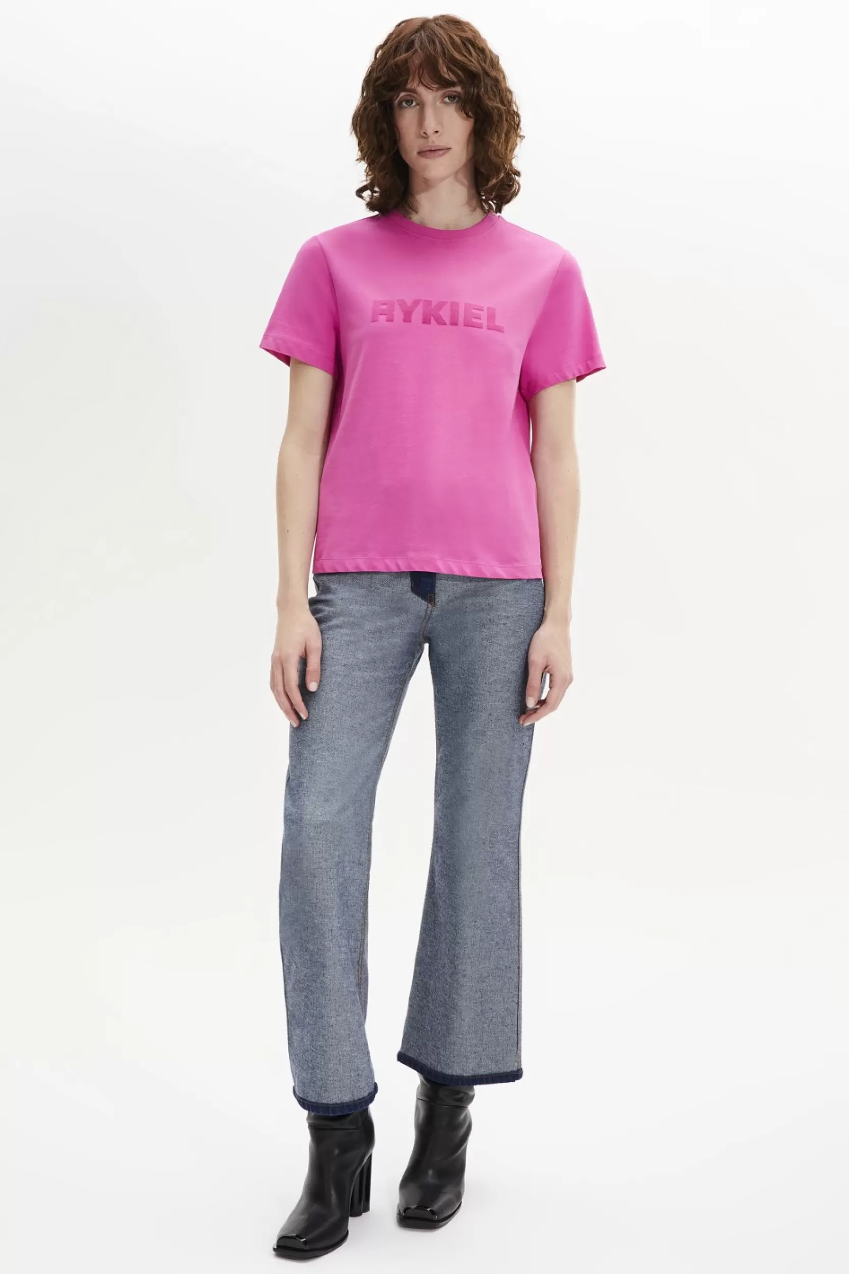 Sonia Rykiel T-Shirt Col Rond Manches Courtes Rose / Rose Cheap