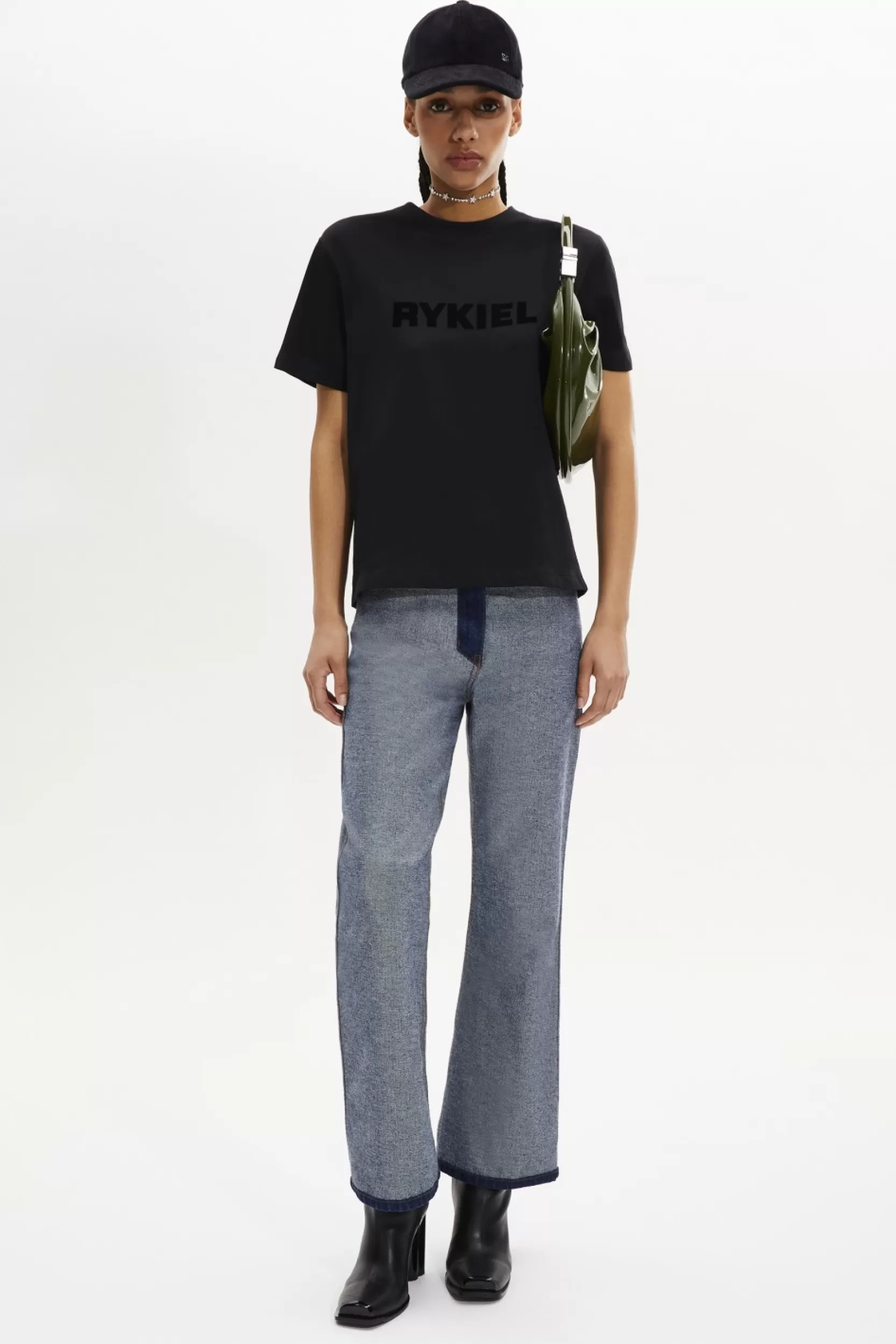 Sonia Rykiel T-Shirt Col Rond Manches Courtes Noir / Noir Cheap