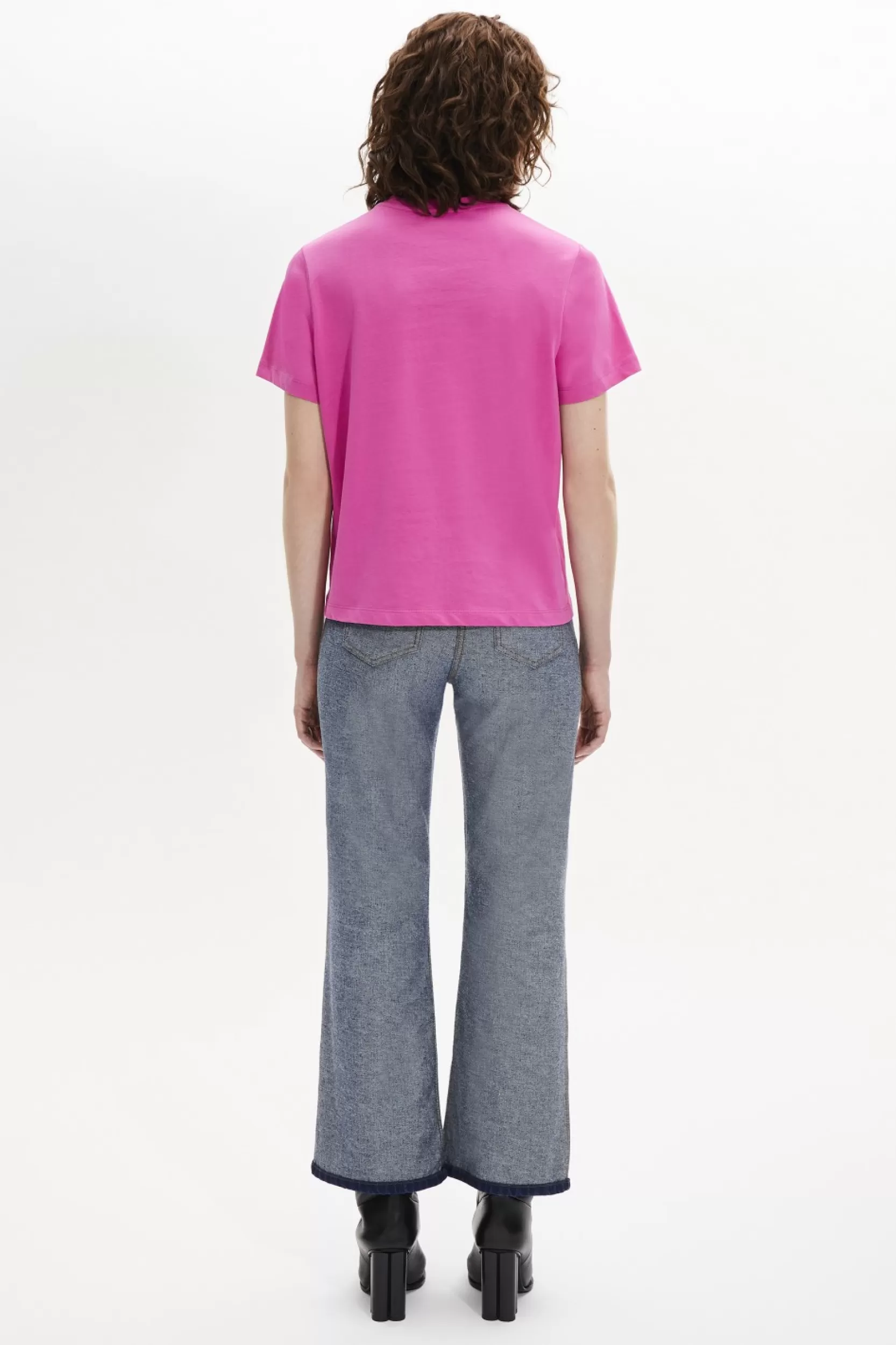 Sonia Rykiel T-Shirt Col Rond Manches Courtes Rose / Rose Cheap